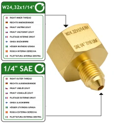 Adapter W24.32x1/14 Female to G1/4" SAE Male Vogelmann